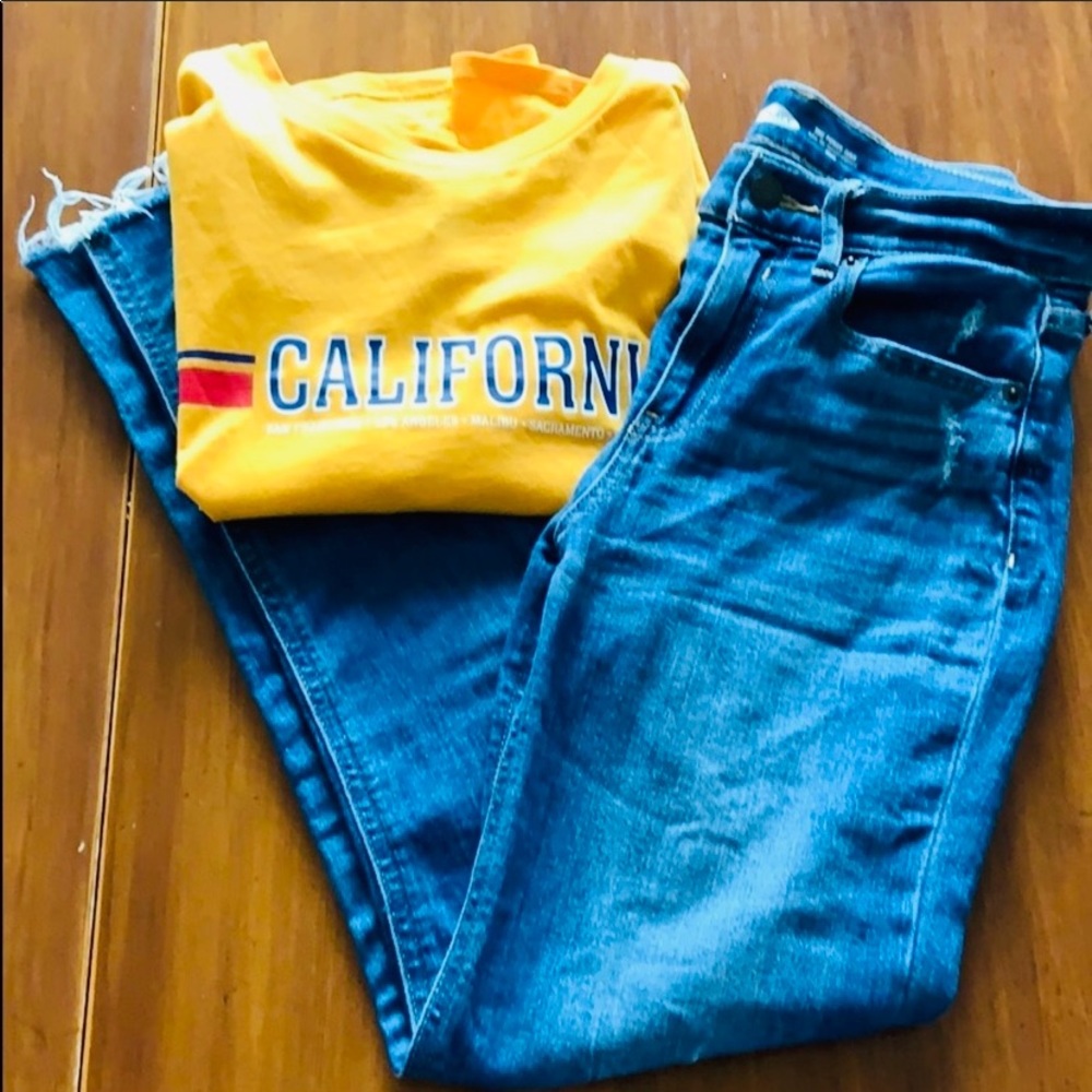 old navy power jean/ ankle cut off